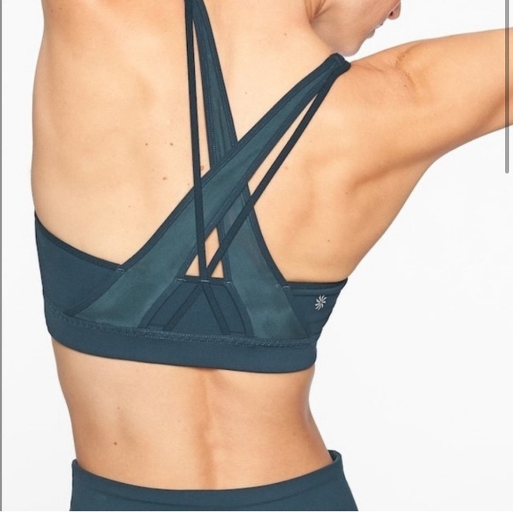 ATHLETA Teal Transcendence Sports Bra  sz XL